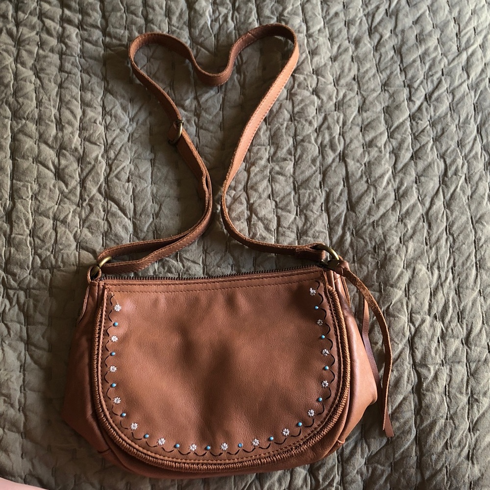The Sak Leather Crossbody Bag with Stud Accents